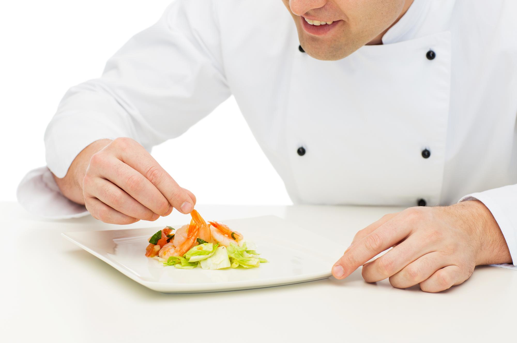 Participant plating under instructor guidance